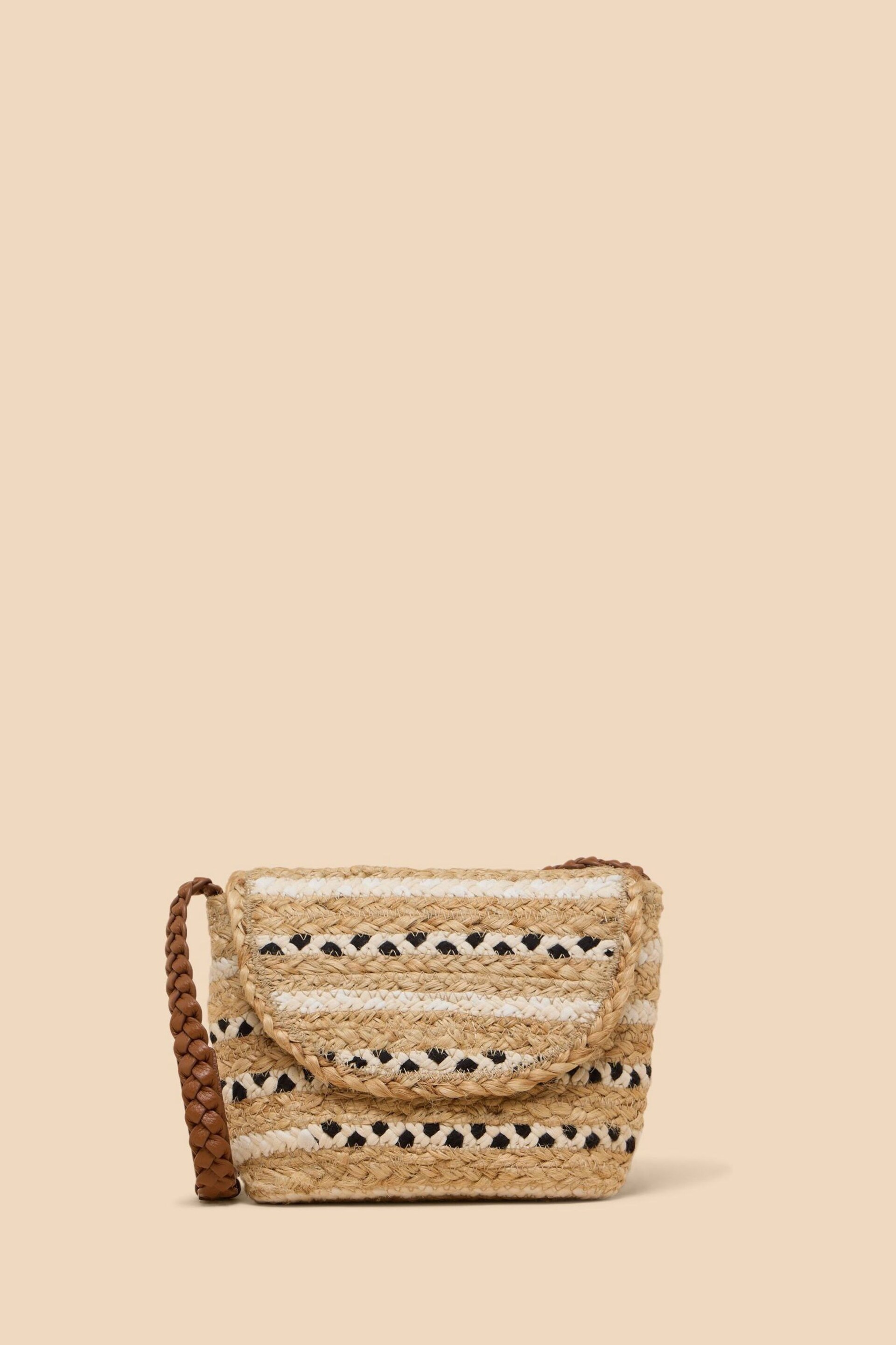 White Stuff Natural Demi Jute Mini Cross-Body Bag - Image 4 of 5