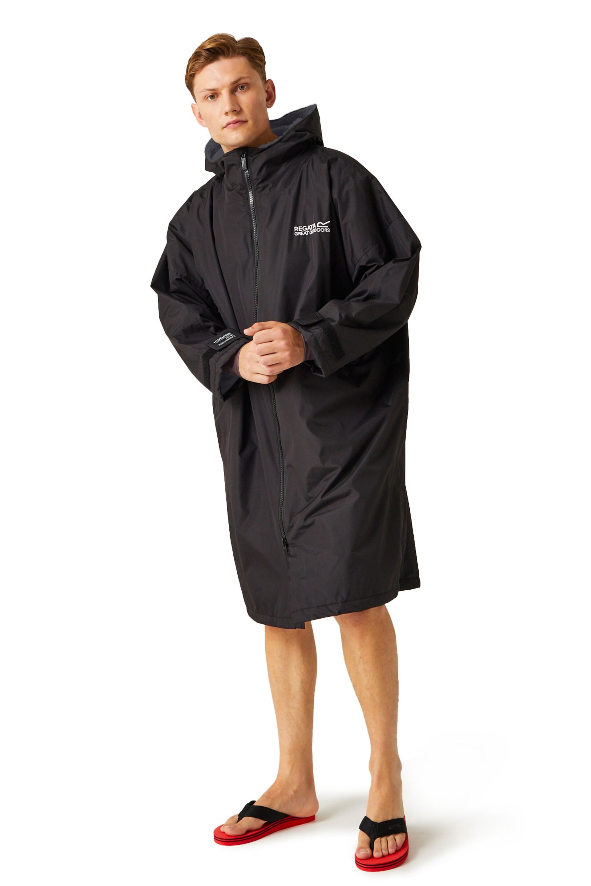 Regatta Black Adult Waterproof Changing Robe - Image 1 of 8