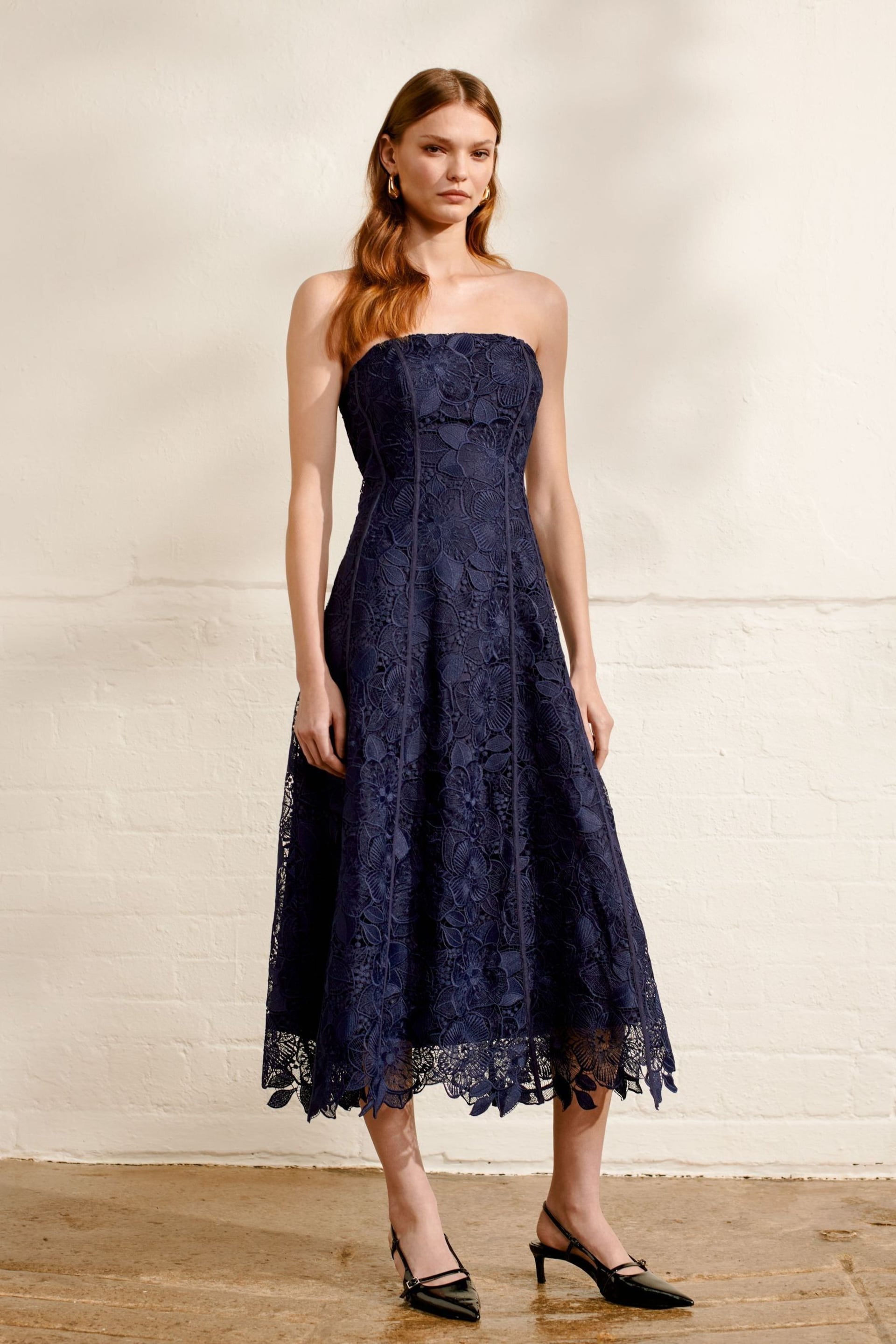 Monsoon Blue Abelia Bandeau Dress - Image 1 of 6