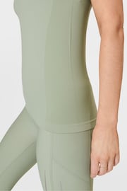 Sweaty Betty Savannah Green Athlete Seamless Workout Tank Top - Image 7 of 8