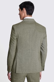 MOSS Slim Fit Green Sage Herringbone Tweed Jacket - Image 5 of 7