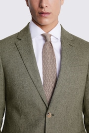 MOSS Sage Green Slim Fit Herringbone Tweed Jacket - Image 6 of 7