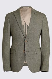 MOSS Slim Fit Green Sage Herringbone Tweed Jacket - Image 7 of 7