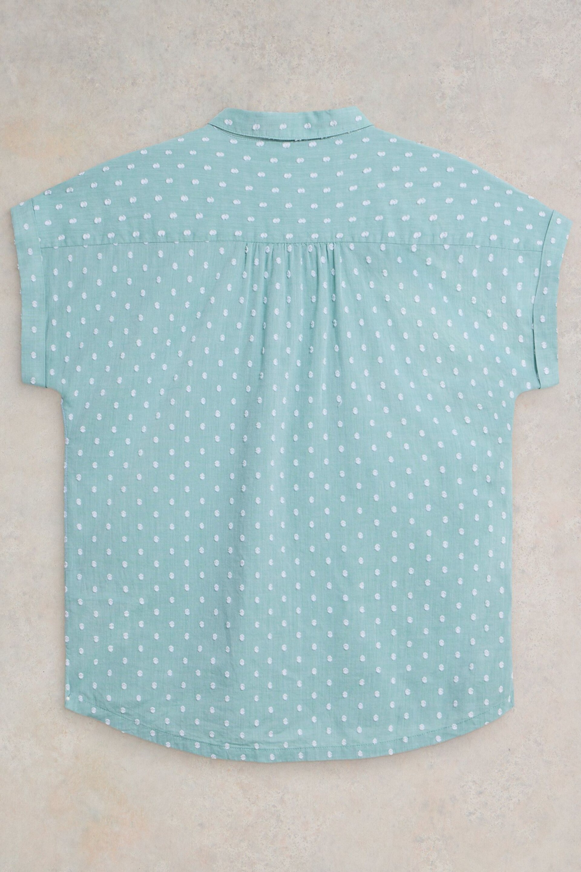 White Stuff Green Ellie Organic Cotton Shirt - Image 6 of 7