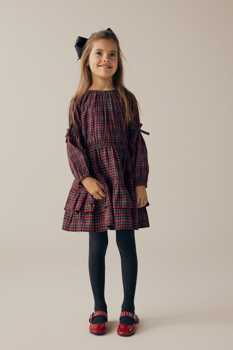 Red Tartan Check Dress (3-16yrs) - Image 1 of 10