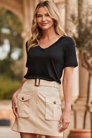 Sosandar Natural A Line Utility Skirt - Image 1 of 5