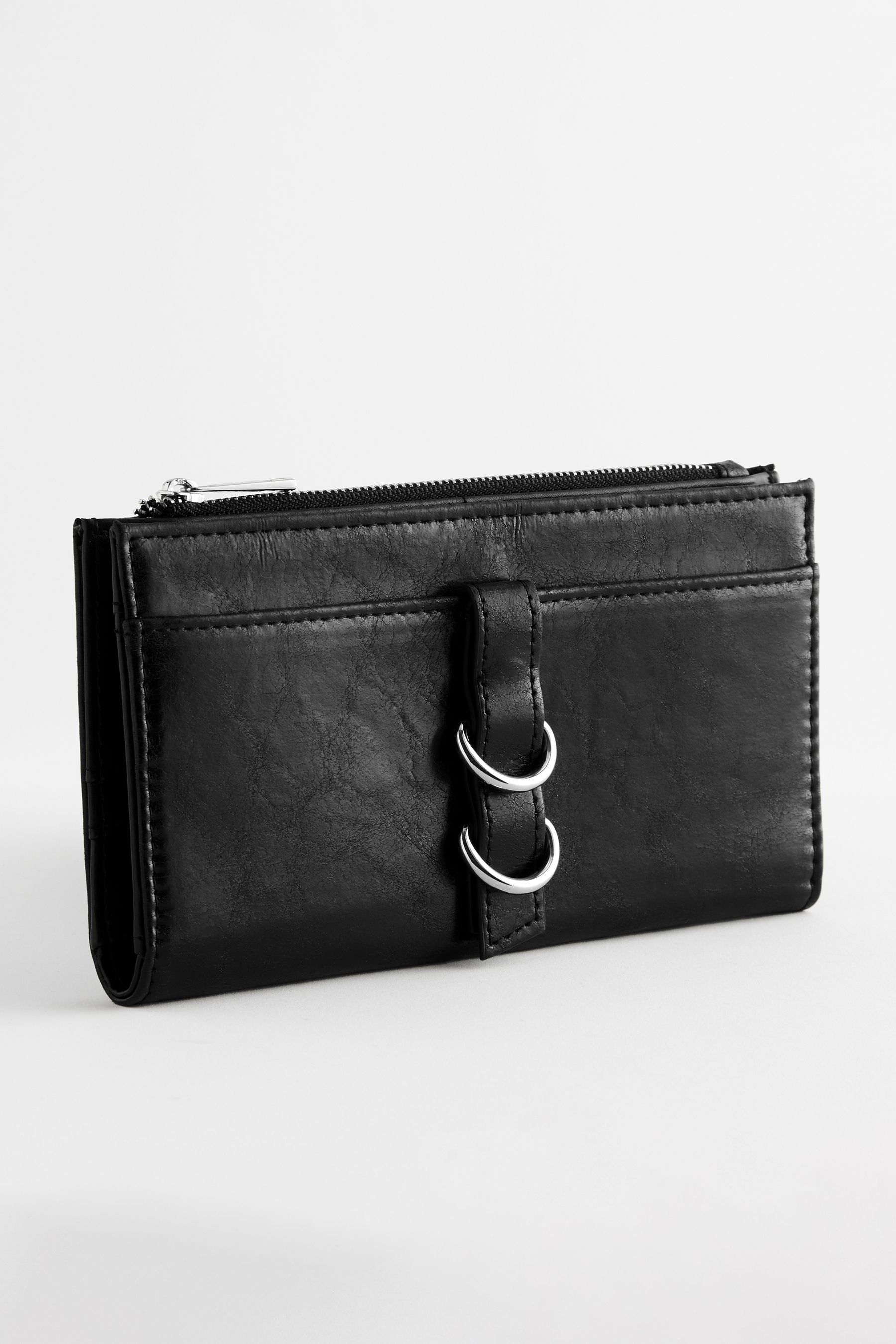Buy Black Large Ring Detailed Purse from Next Czech Republic