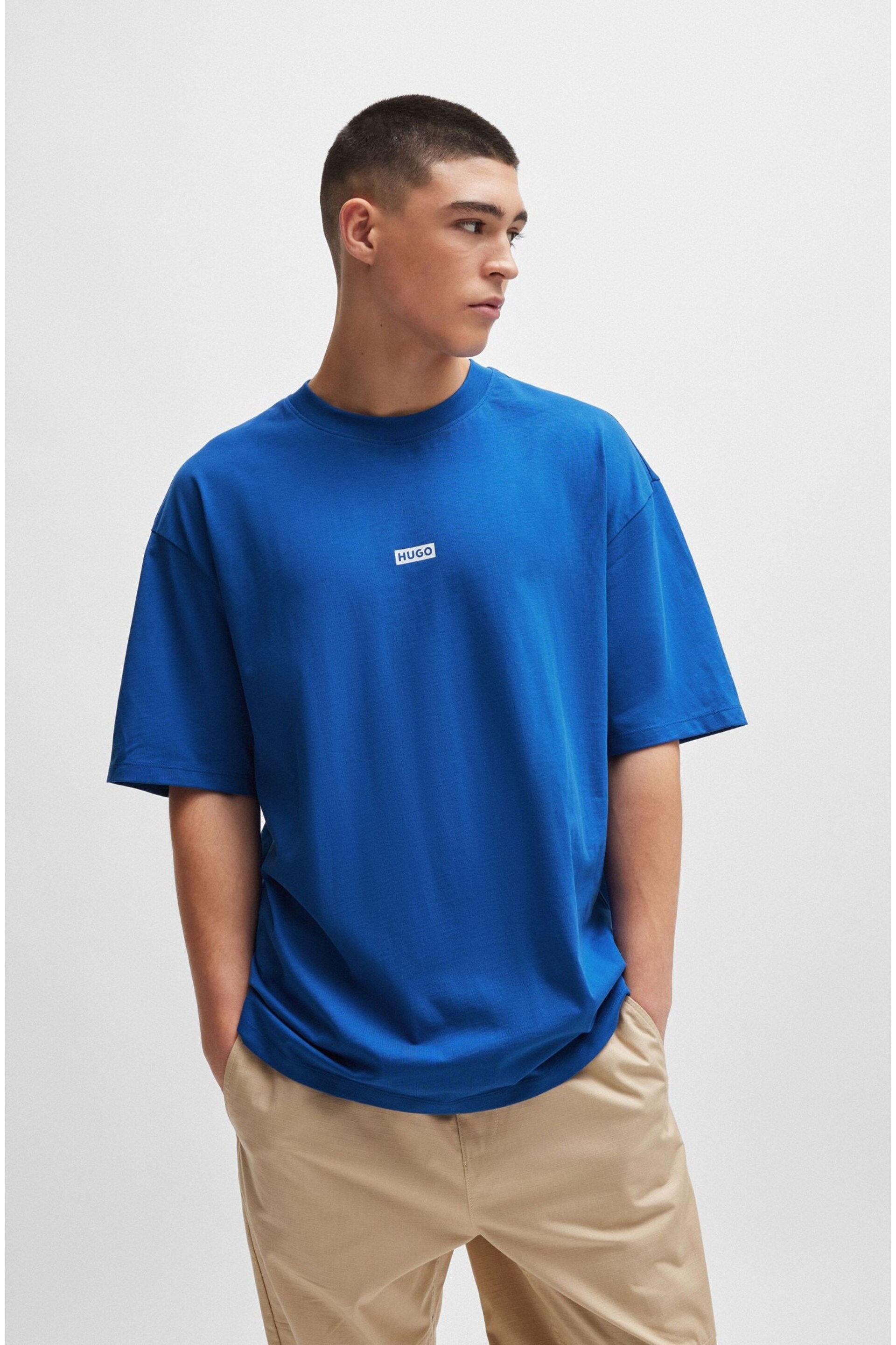 HUGO Blue Logo Graphic T-Shirt - Image 2 of 5