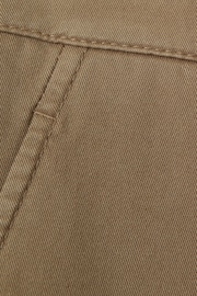 Reiss Dark Camel Eva Cotton Blend Wide Leg Trousers - Image 6 of 6