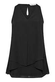 Yours Curve Black London Layered Sleeveless Blouse - Image 5 of 5