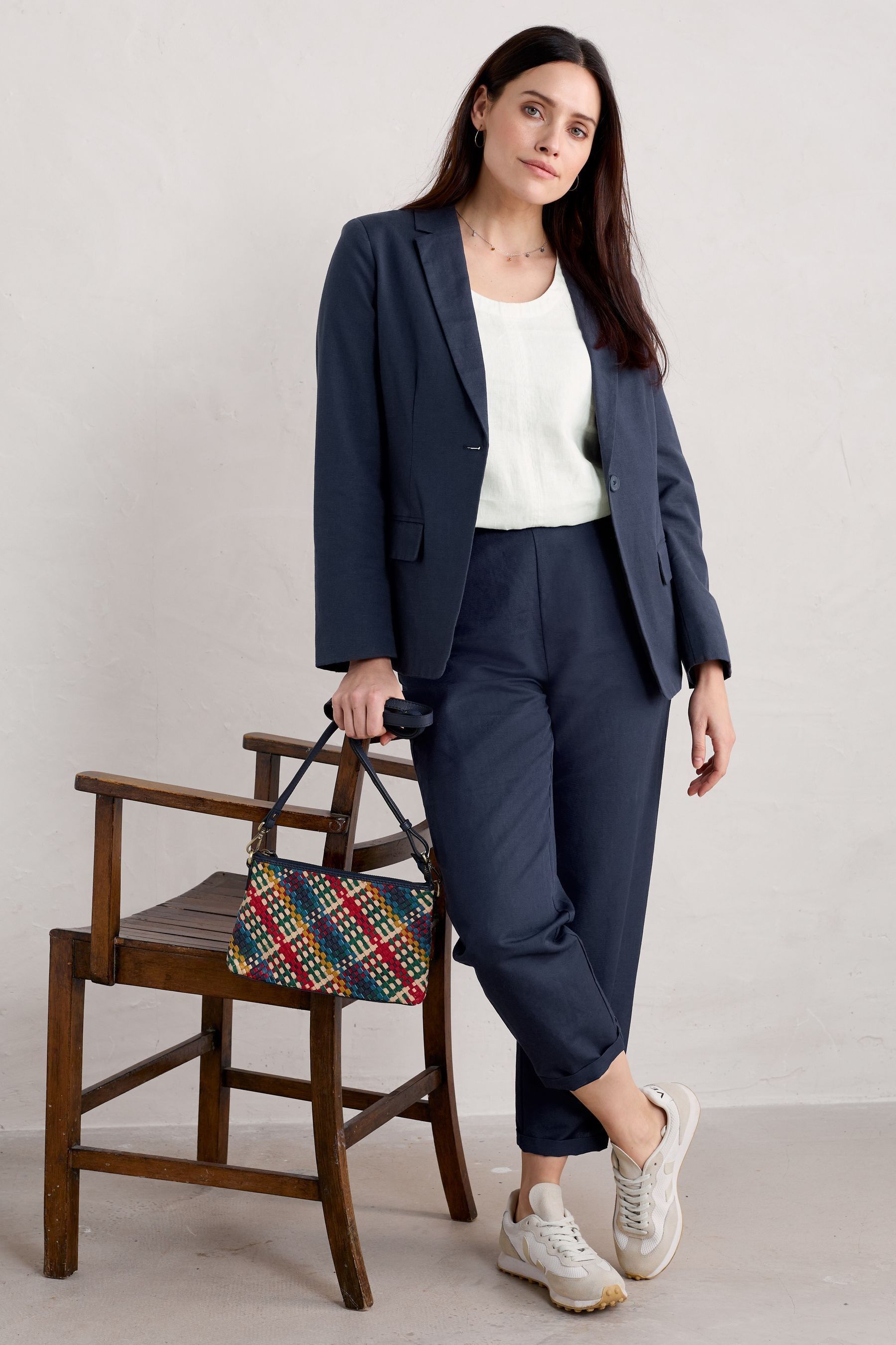 Buy Seasalt Cornwall Blue Petite Erica Linen Blend Blazer from Next USA
