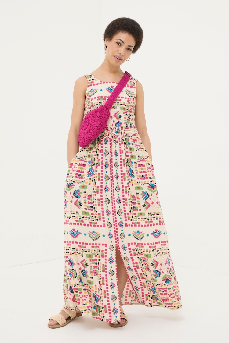 FatFace Natural Trail Marks Maxi Dress - Image 1 of 7