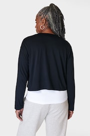 Sweaty Betty Black Essential Crop Long Sleeve T-Shirt - Image 2 of 7