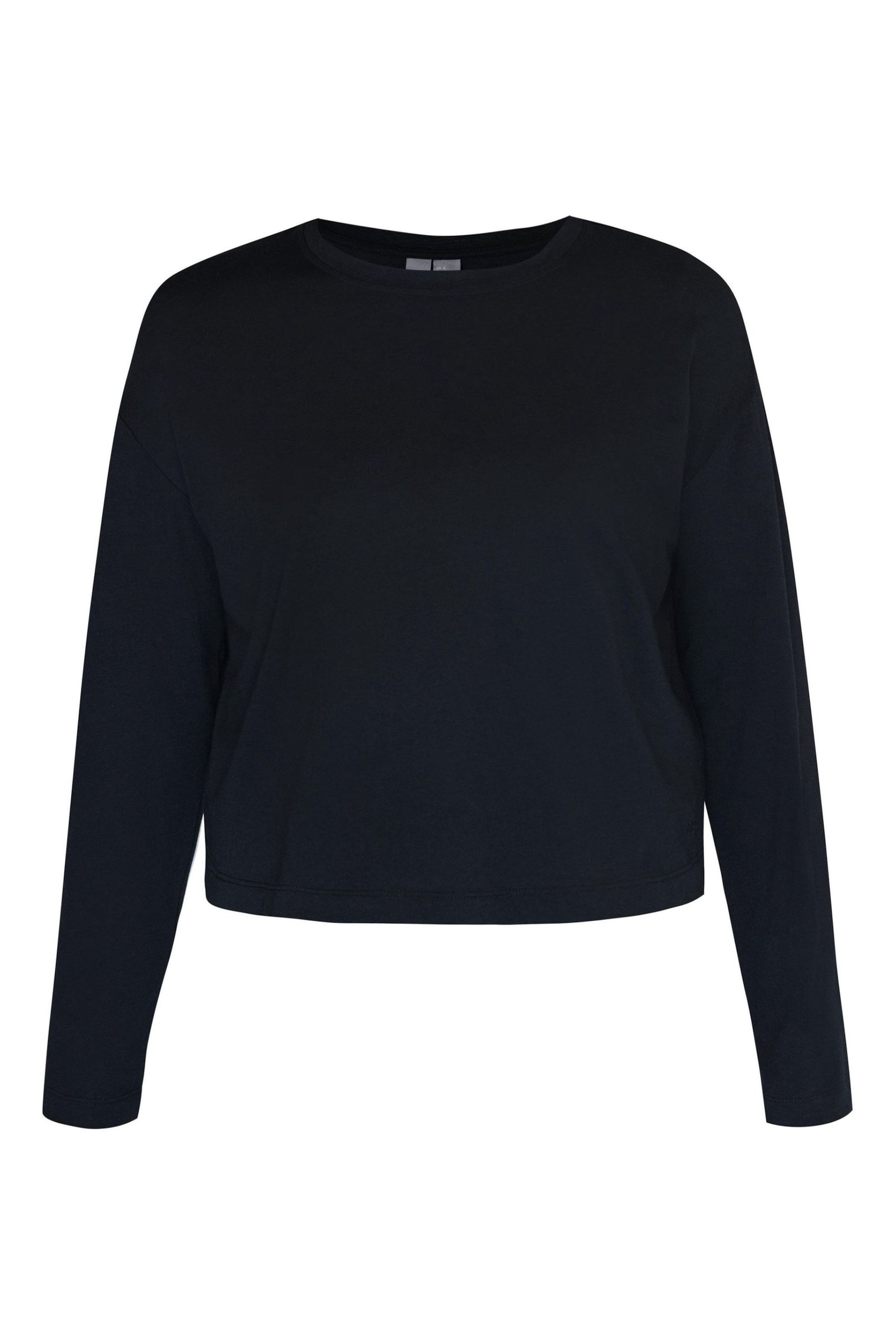 Sweaty Betty Black Essential Crop Long Sleeve T-Shirt - Image 7 of 7