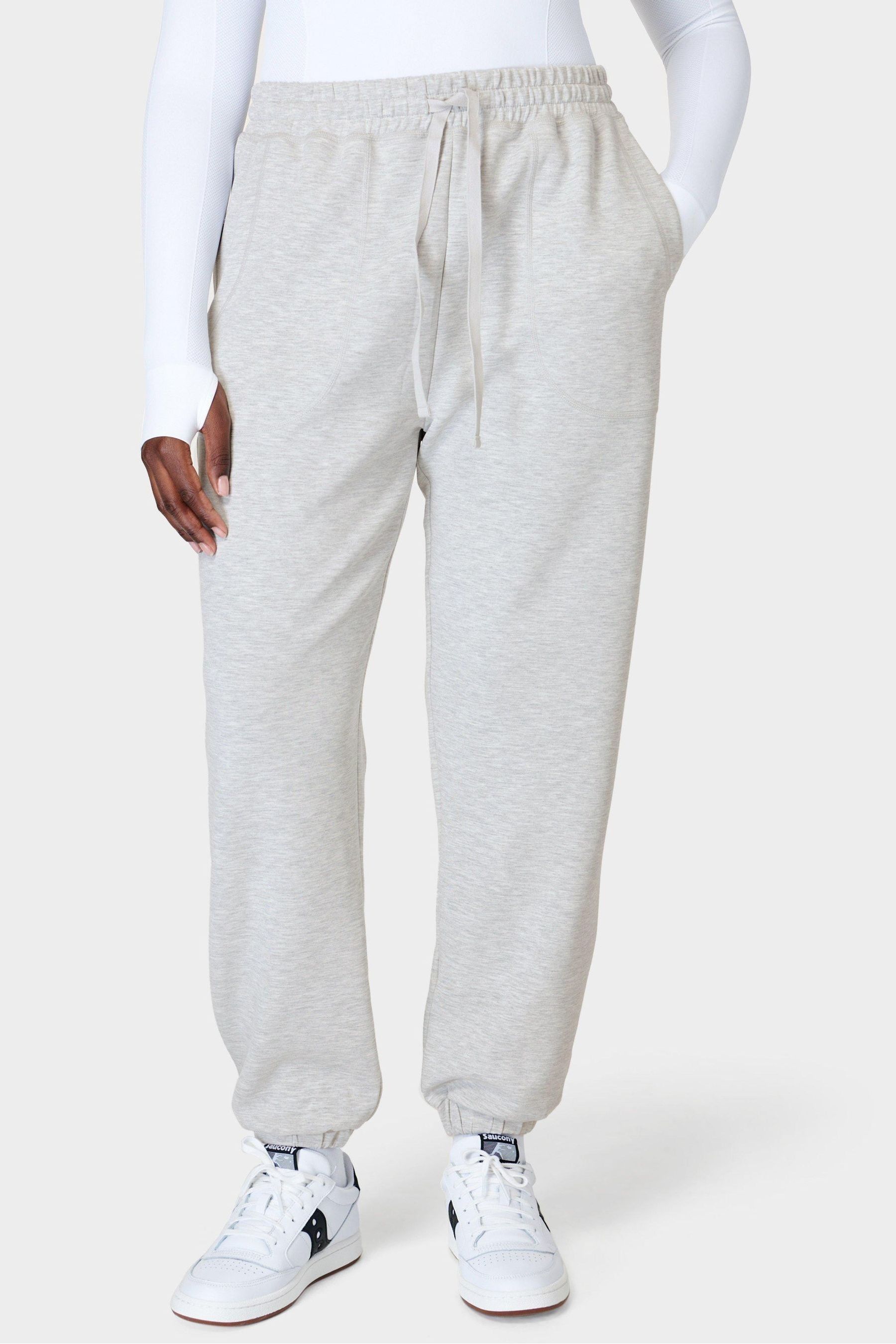 Buy Sweaty Betty Ice Grey Marl Sand Wash Cuffed Joggers from the Next UK online shop