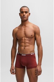 BOSS Red Three-Pack Of Stretch-Cotton Trunks With Logo Waistbands - Image 3 of 7