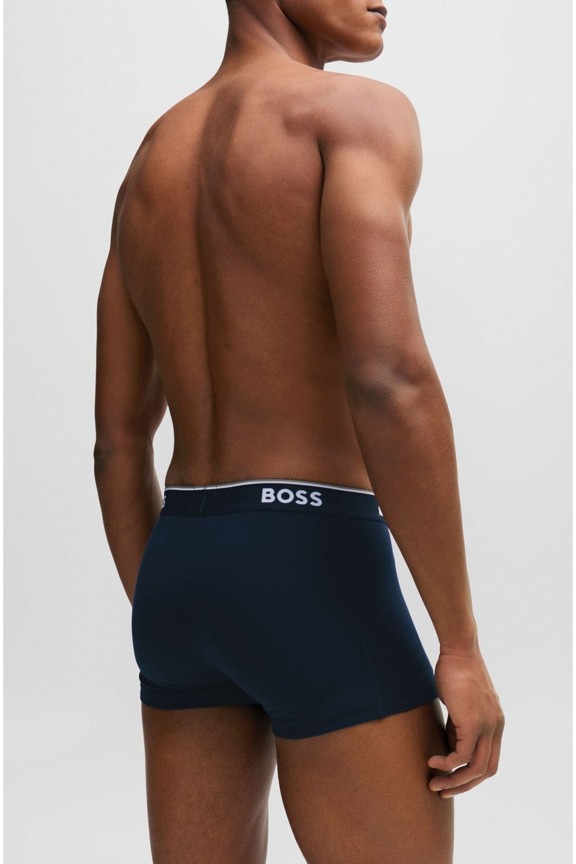 BOSS Red Three-Pack Of Stretch-Cotton Trunks With Logo Waistbands - Image 7 of 7