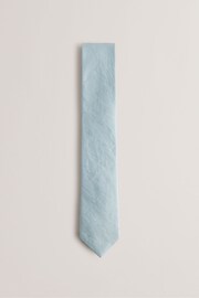 Ted Baker Blue Lyre Texture Silk Linen Tie - Image 1 of 4