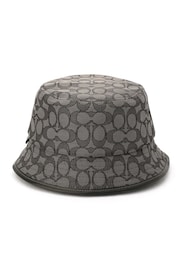 COACH Grey Signature Jacquard Bucket Hat - Image 2 of 3