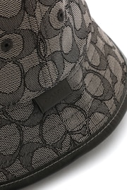 COACH Grey Signature Jacquard Bucket Hat - Image 3 of 3