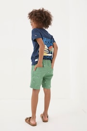 FatFace Green Embroidered Shark Shorts - Image 2 of 4