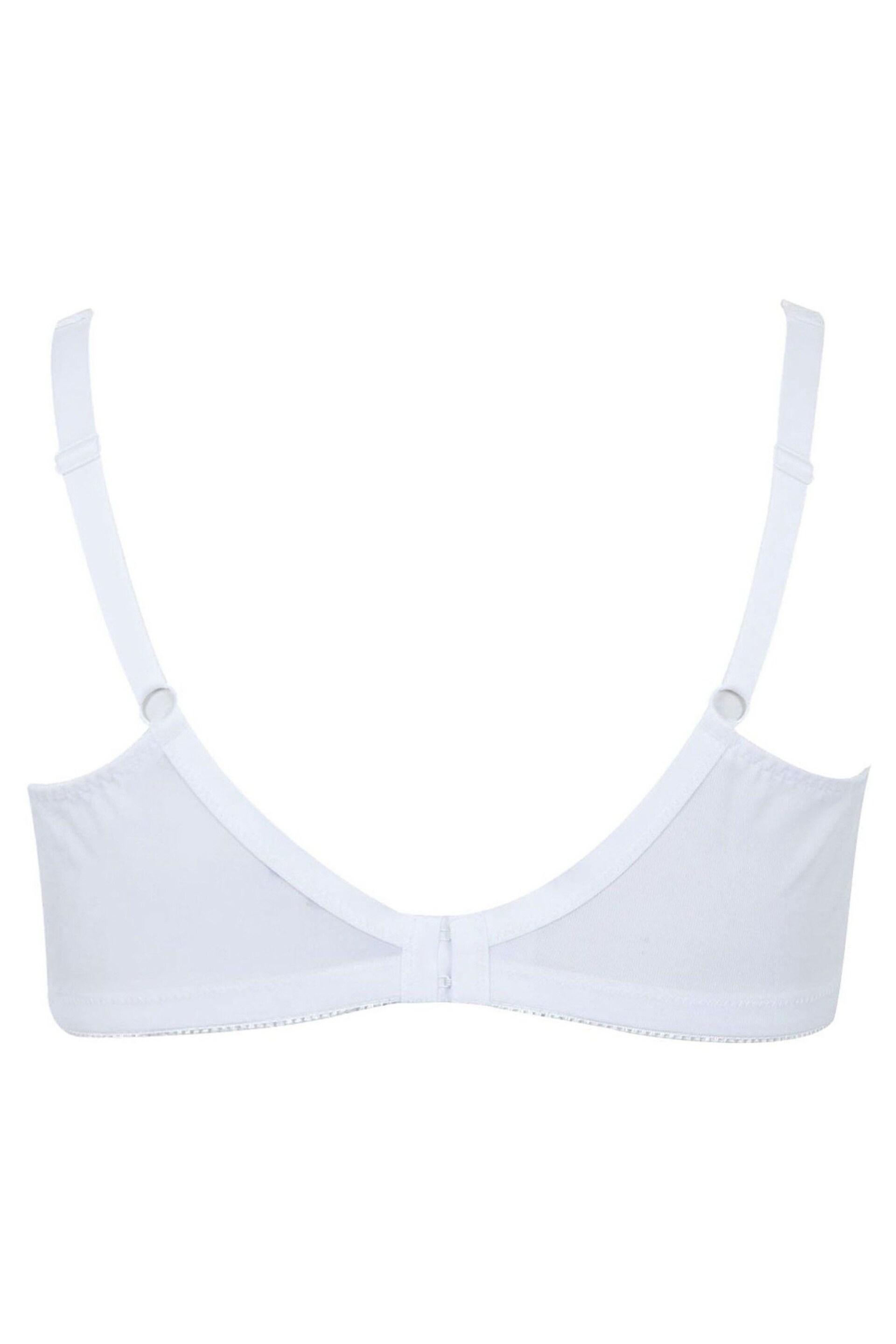 Yours Curve White Hi Shine Lace Non-Wired Bra - Image 4 of 4