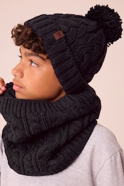 Navy Blue Cable Knit Snood (1-16yrs) - Image 1 of 6