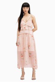 AllSaints Pink Saffron Kora Dress - Image 1 of 7