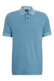 BOSS Sky Blue Cotton Pique Polo Shirt - Image 5 of 5