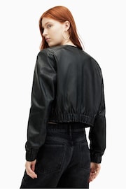 AllSaints Black Everly Bomber Jacket - Image 6 of 7