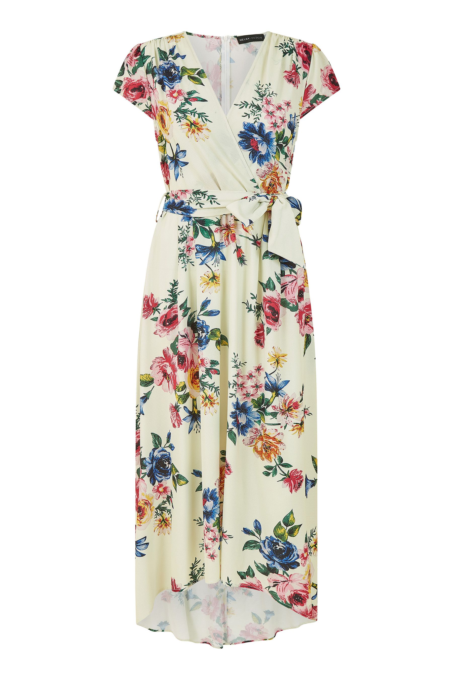 Dip hem wrap dress cheap