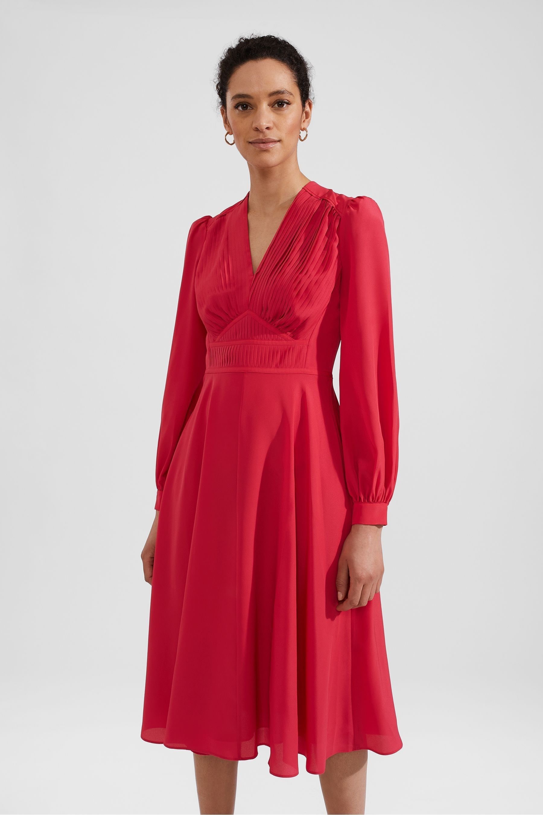 Buy Hobbs Pink Adrianna Midi Dress from Next Germany