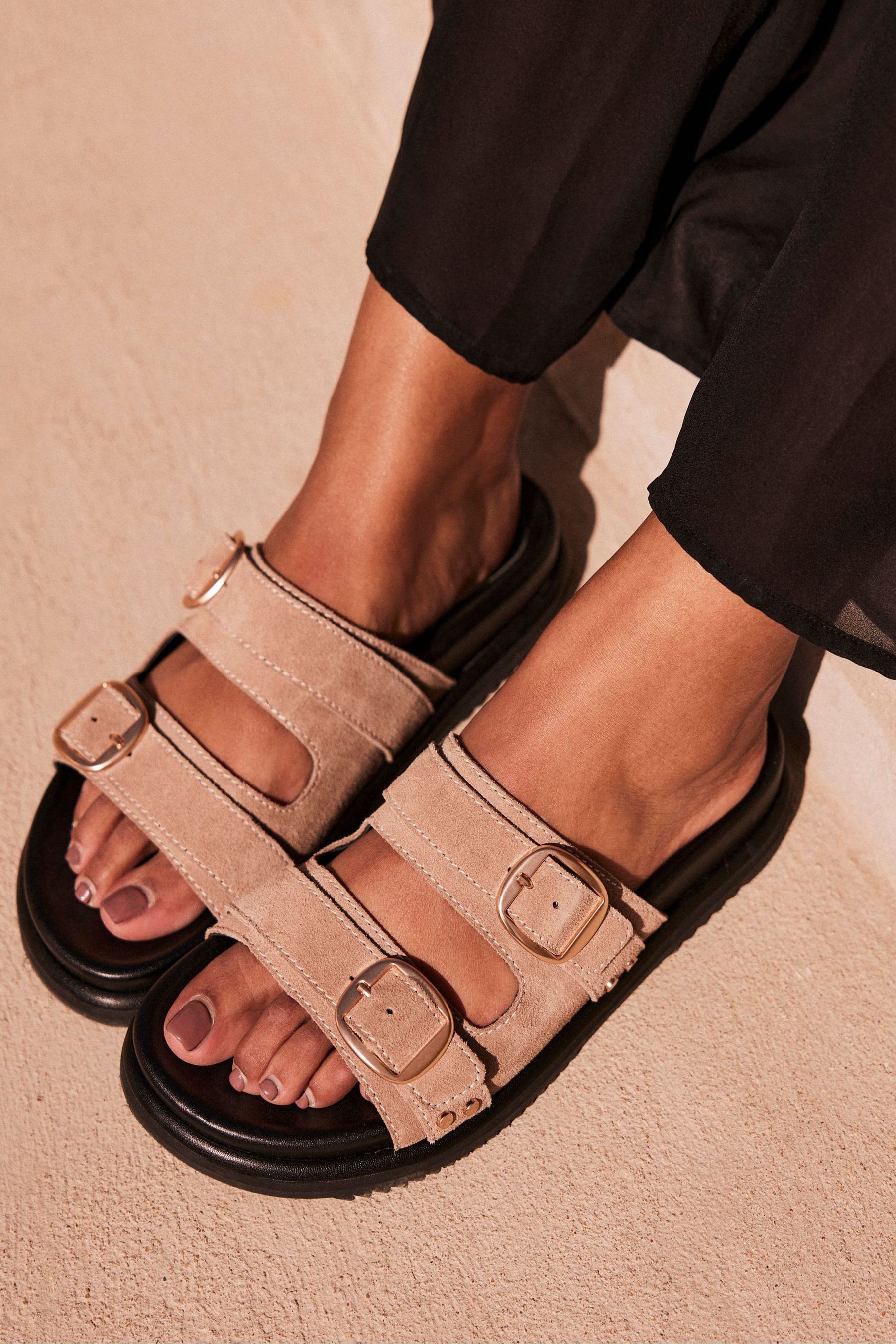 Cream suede sandals on sale