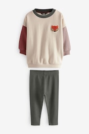 Stone Fox Colourblock Sweatshirt and Leggings Set (3mths-7yrs) - Image 5 of 7