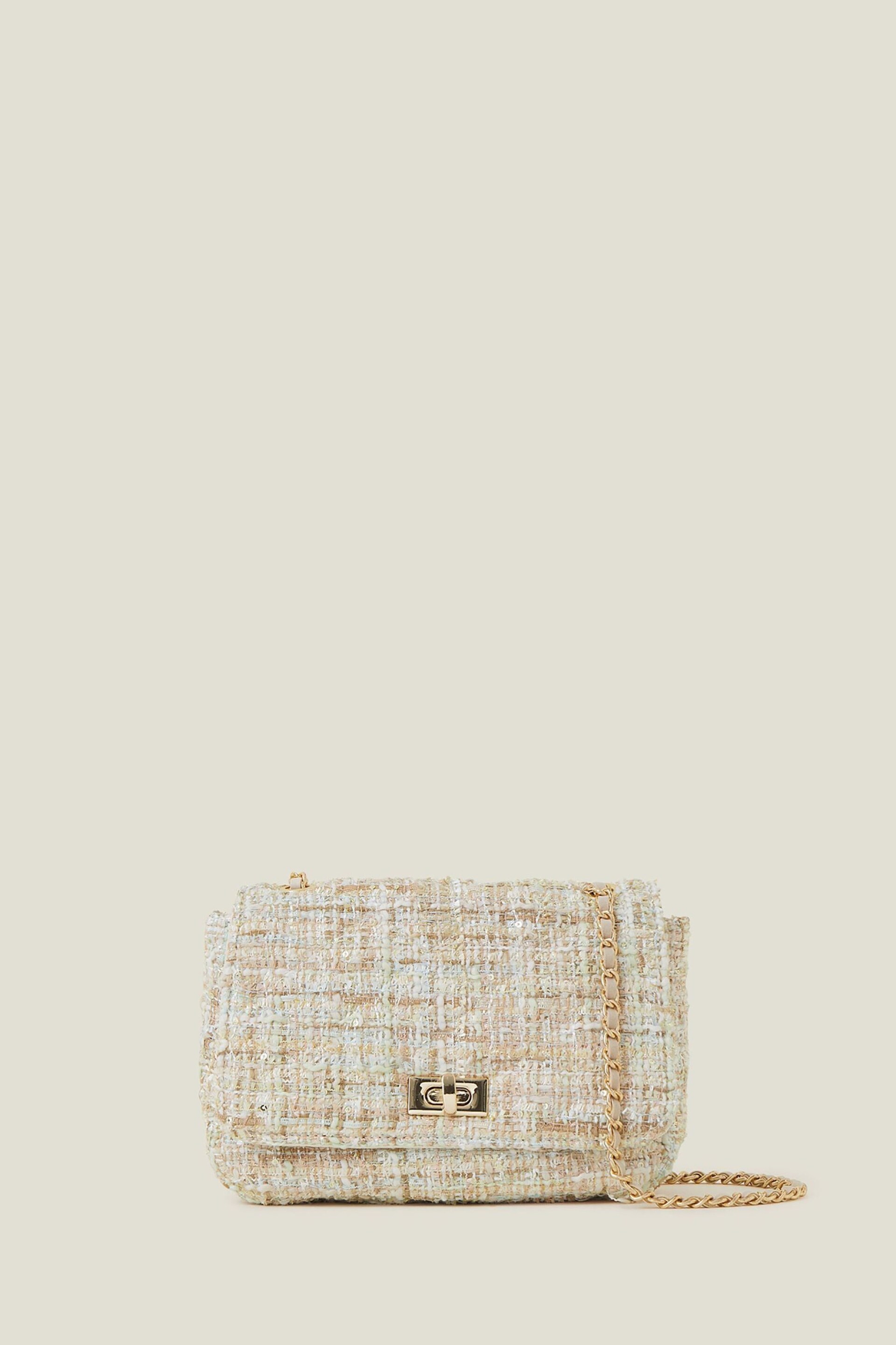 Accessorize White Boucle Cross-Body Bag - Image 2 of 4