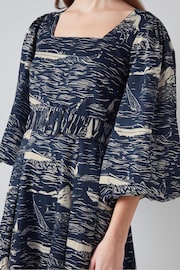 LK Bennett Liza Cotton Riveria Print Dress - Image 3 of 3