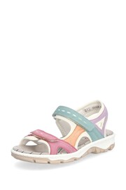 Rieker Womens Pink Bur Fastener Sandals - Image 3 of 10