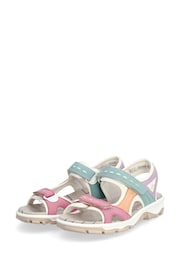 Rieker Womens Pink Bur Fastener Sandals - Image 4 of 10