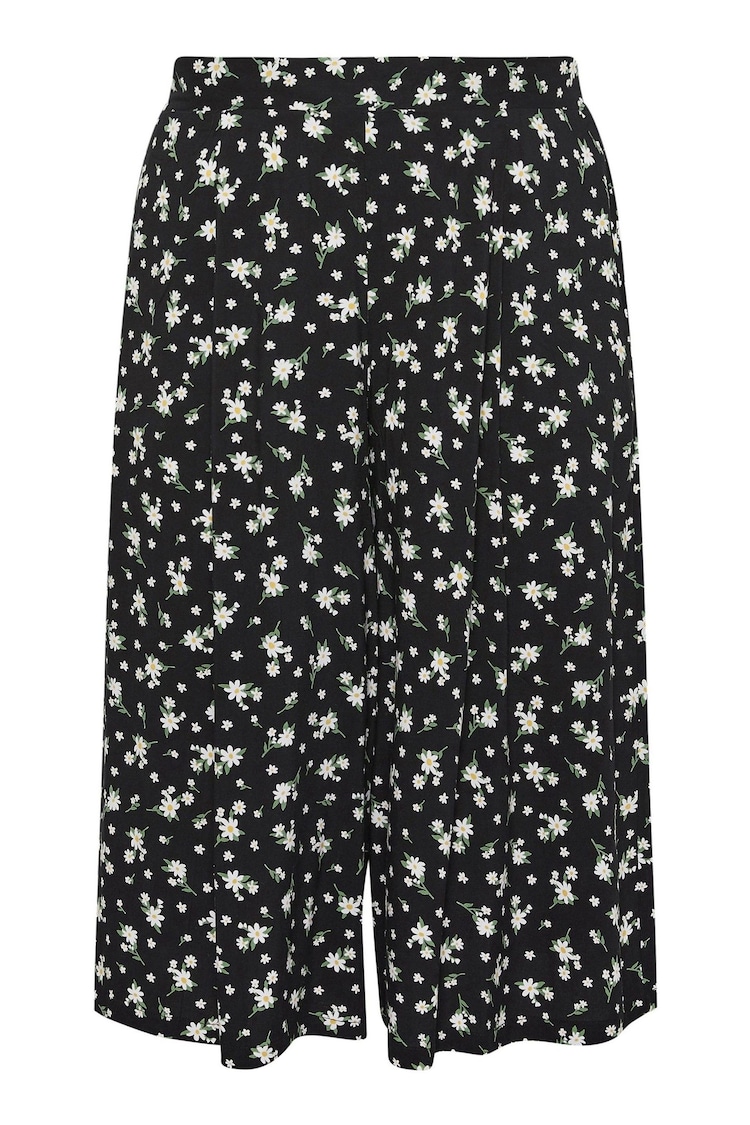 Yours Curve Black White Flat Front Culottes - Image 5 of 5