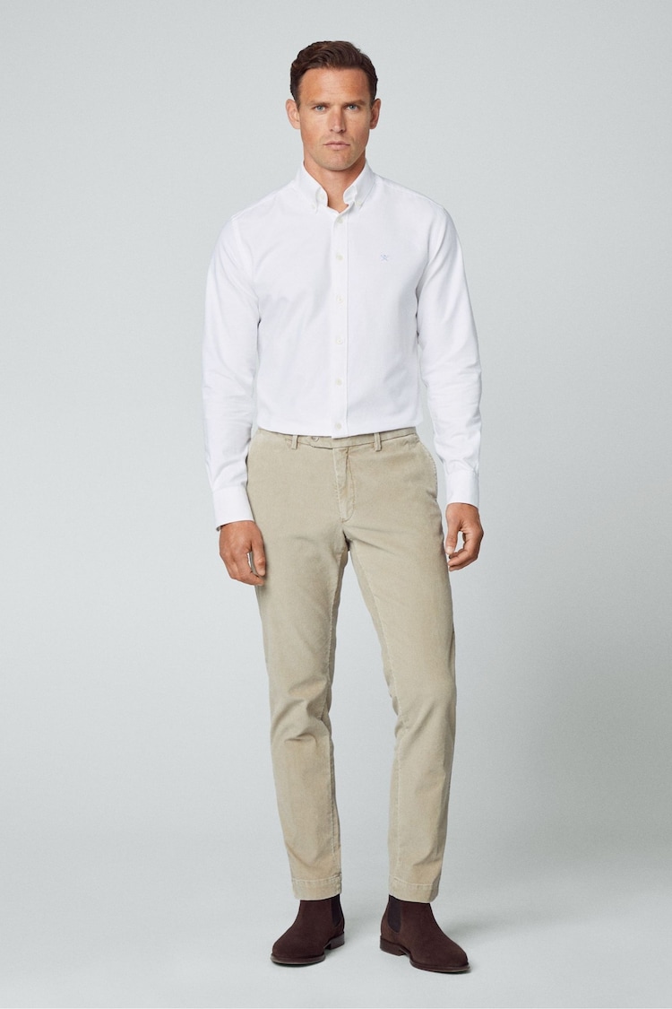 Hackett London Men Long Sleeve 100% Cotton White Shirt - Image 5 of 5