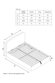 Grey Light Tweedy Plain Matson Upholstered Ottoman Storage Bed Frame - Image 10 of 10