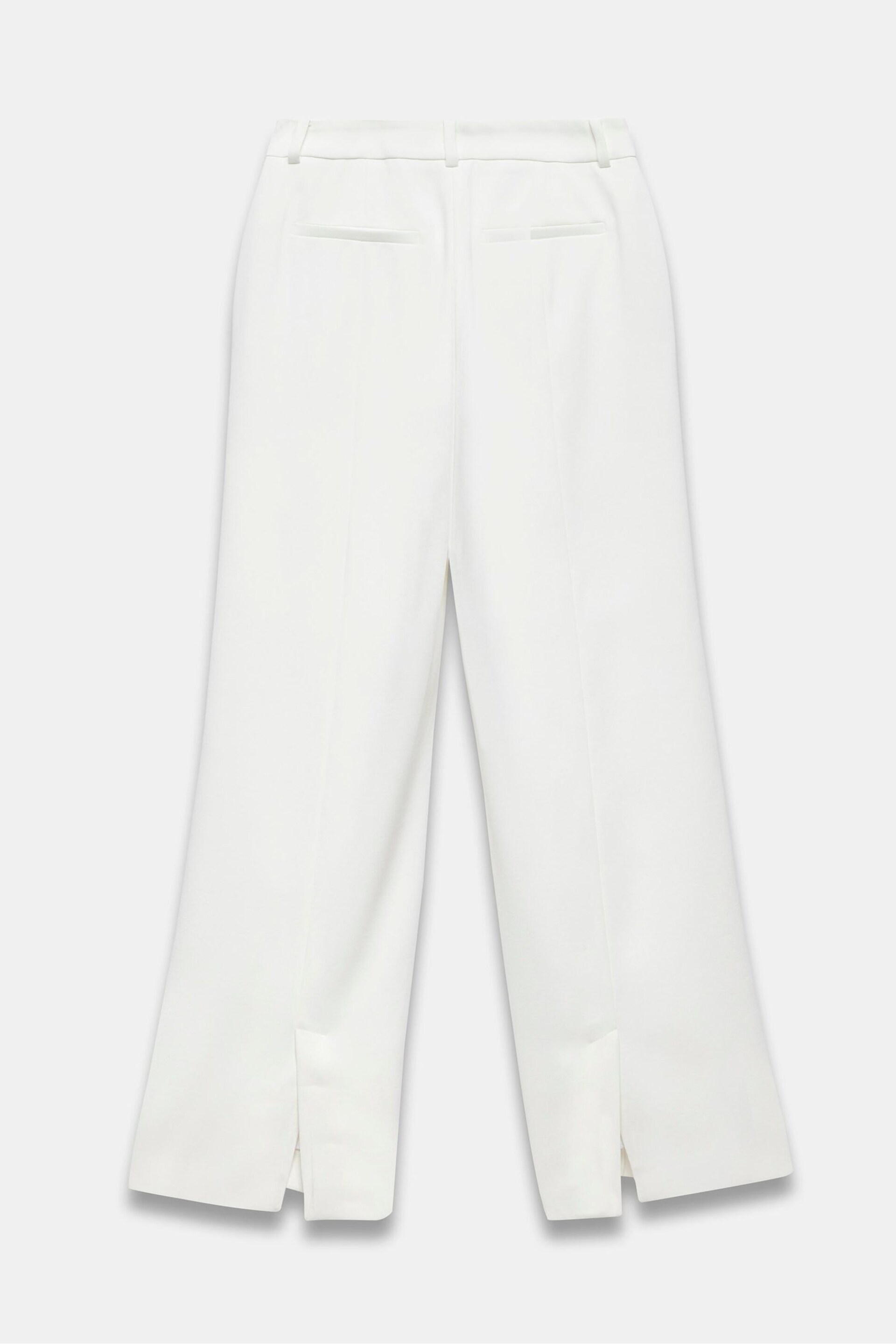 Mint Velvet White Split Hem Flared Trousers - Image 4 of 4