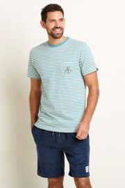 Brakeburn Blue Stripe Pocket T-Shirt - Image 2 of 5