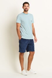 Brakeburn Blue Stripe Pocket T-Shirt - Image 5 of 5