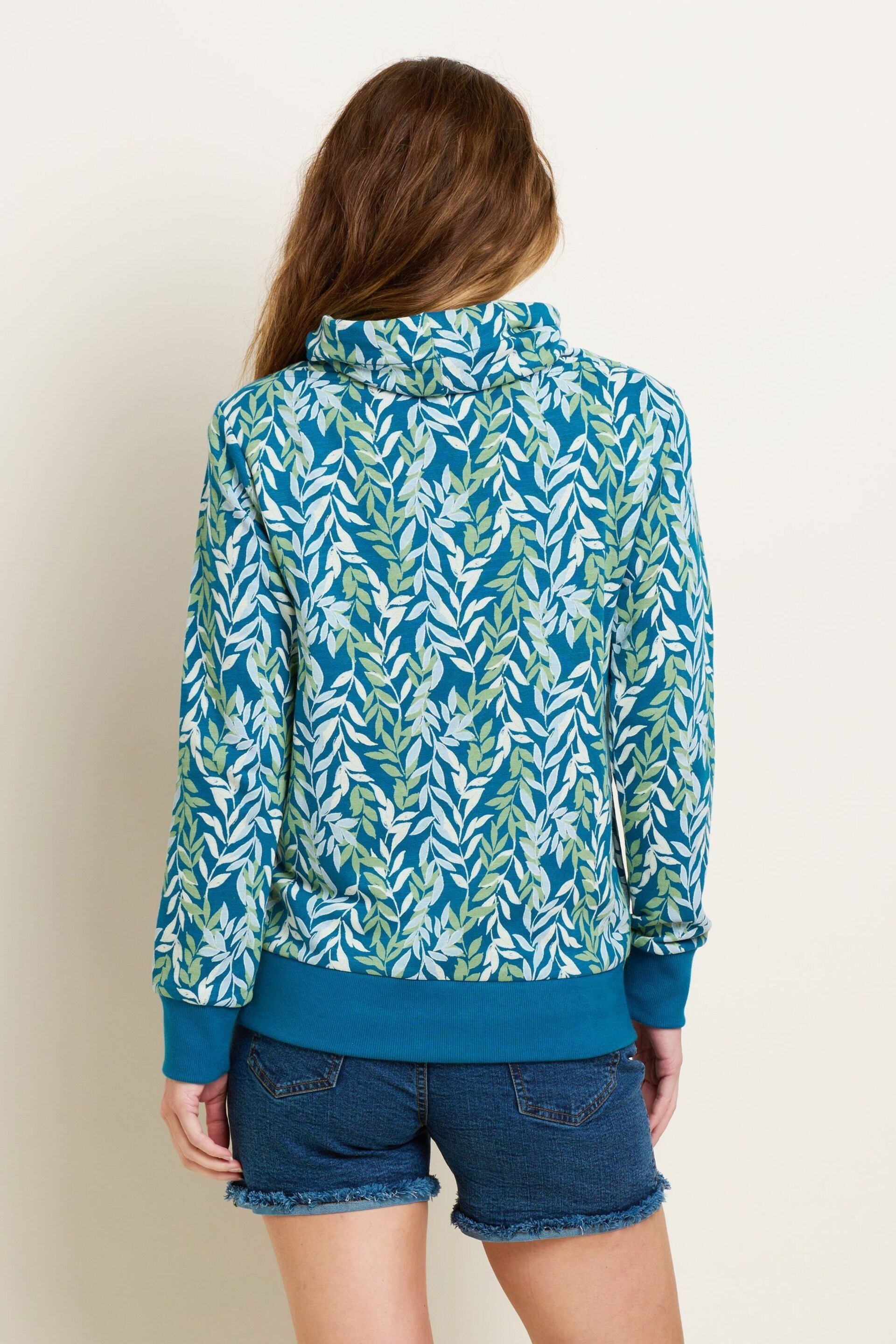 Brakeburn Green Willow Cowl Neck Sweatshirt - Image 2 of 4