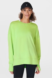 Sweaty Betty Zest Green After Class Longline Sweatshirt - Image 11 of 15