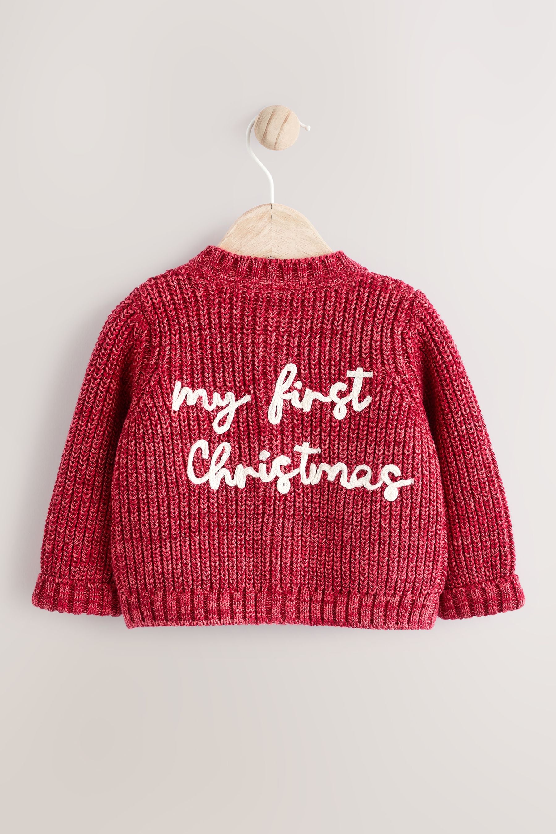 Buy Red My First Christmas Knitted 100 Cotton Cardigan from the Next UK online shop