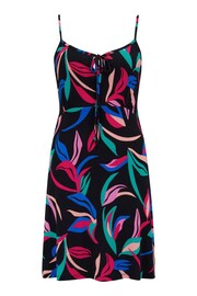 Pour Moi Black Multi Tropical Strappy Jersey Beach Dress with LENZING™ ECOVERO™ Viscose - Image 3 of 4