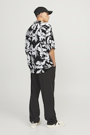 JACK & JONES Black Printed Resort Collar Summer Shirt - Image 2 of 7