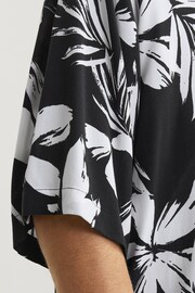 JACK & JONES Black Printed Resort Collar Summer Shirt - Image 5 of 7